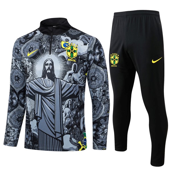 Sudadera De Training Brasil 2024/25 Gris